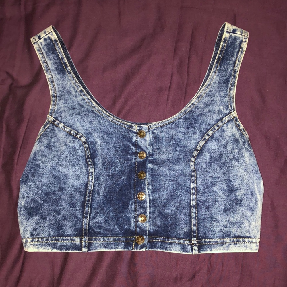 Denim crop top
